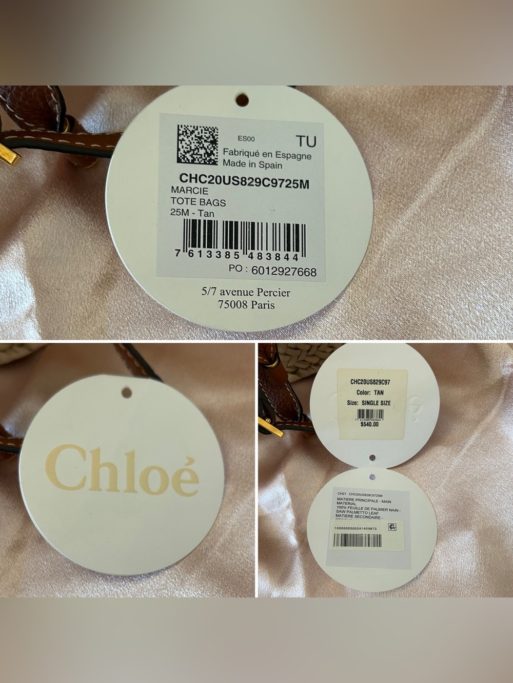 New Chloe Raffia Marcie Bag-PRICE IS FIRM - Picture 4 of 14